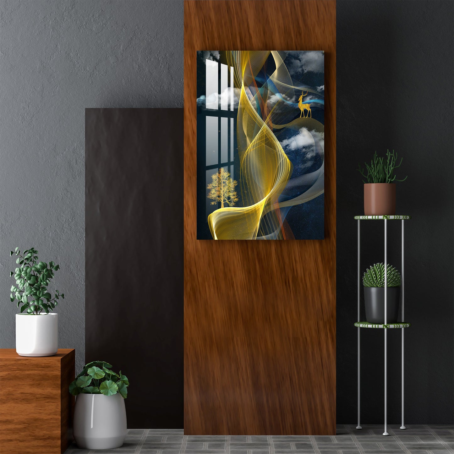 Golden Loop Acrylic Wall Art
