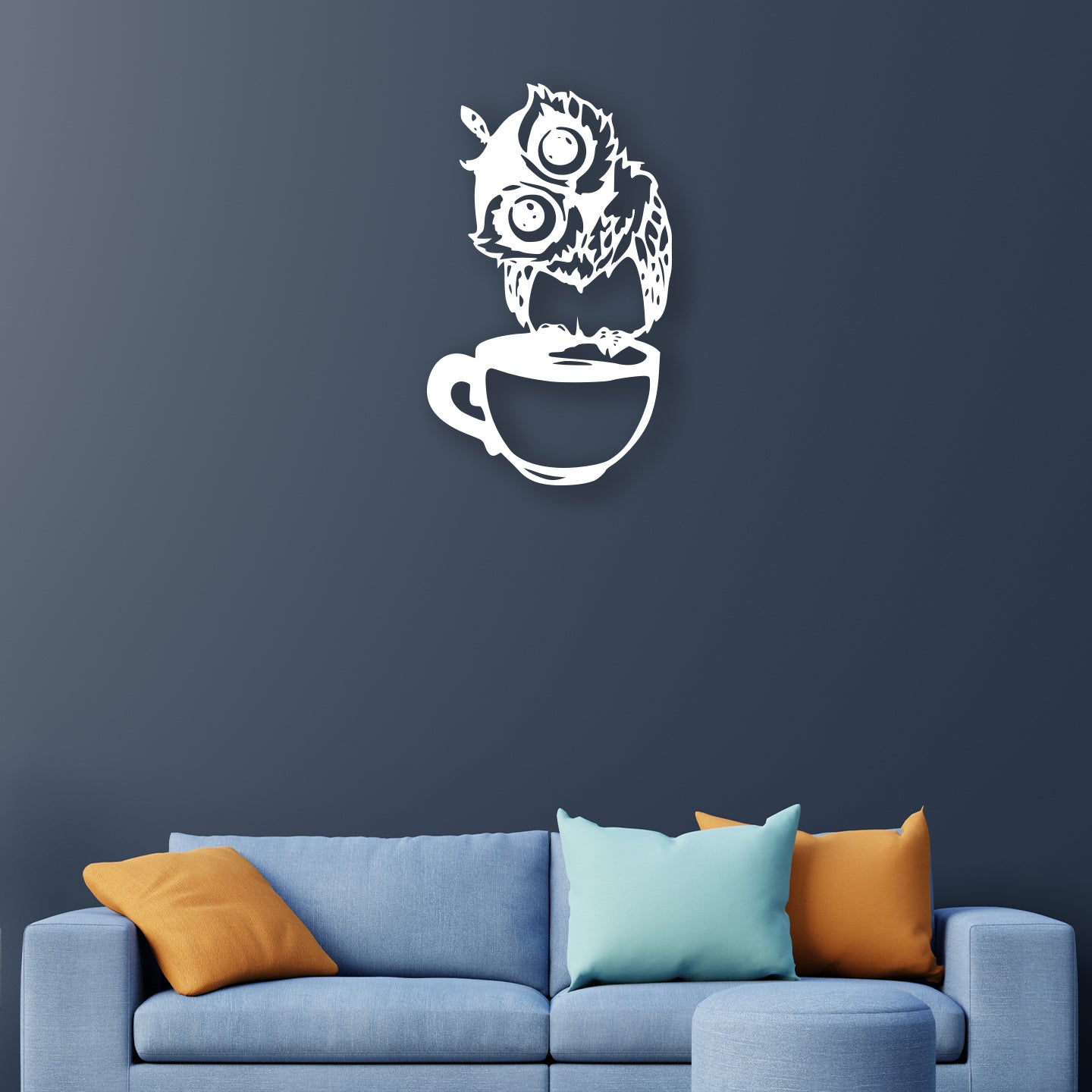 Owl Face Metal Wall Art