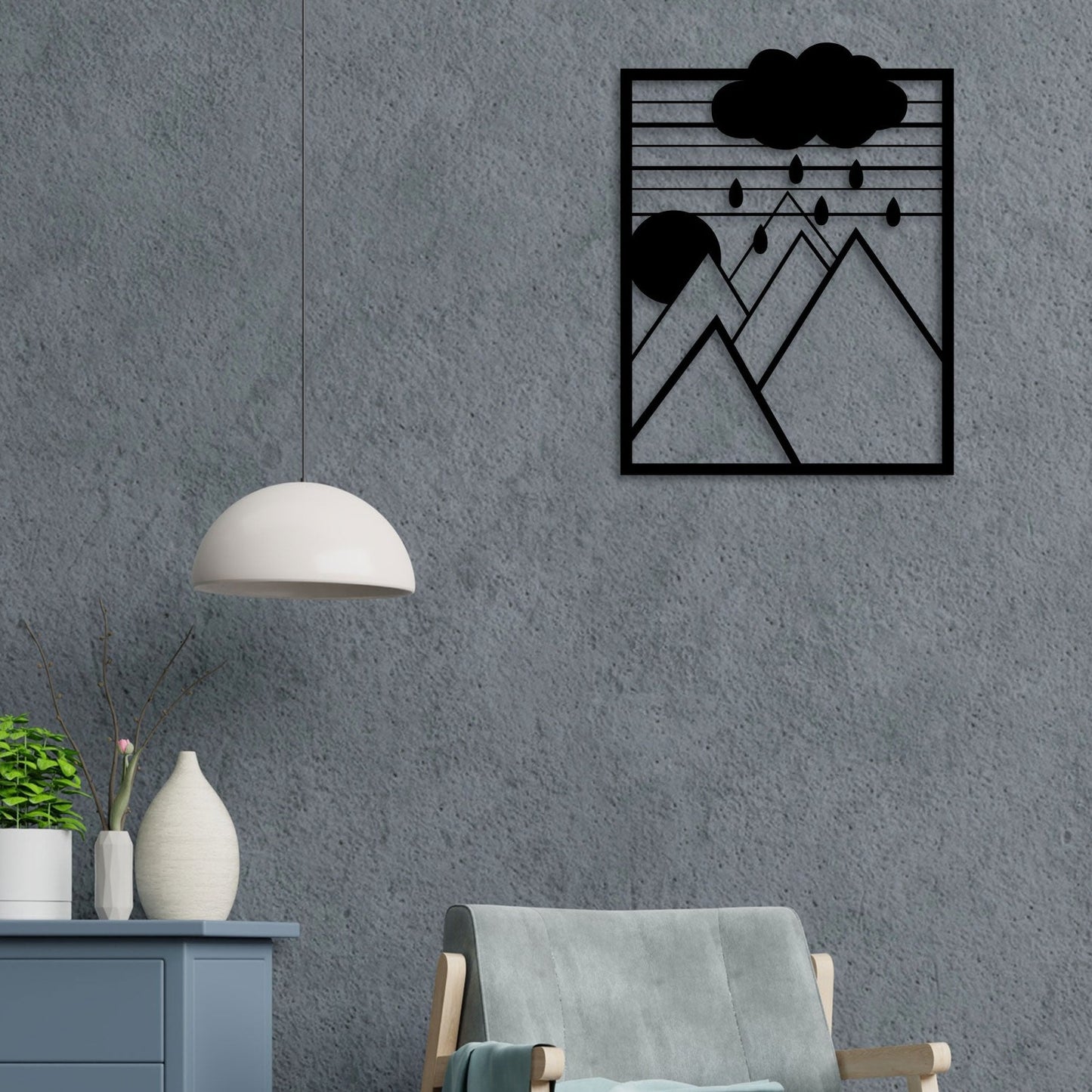 Raining Cloud Metal Wall Art 5