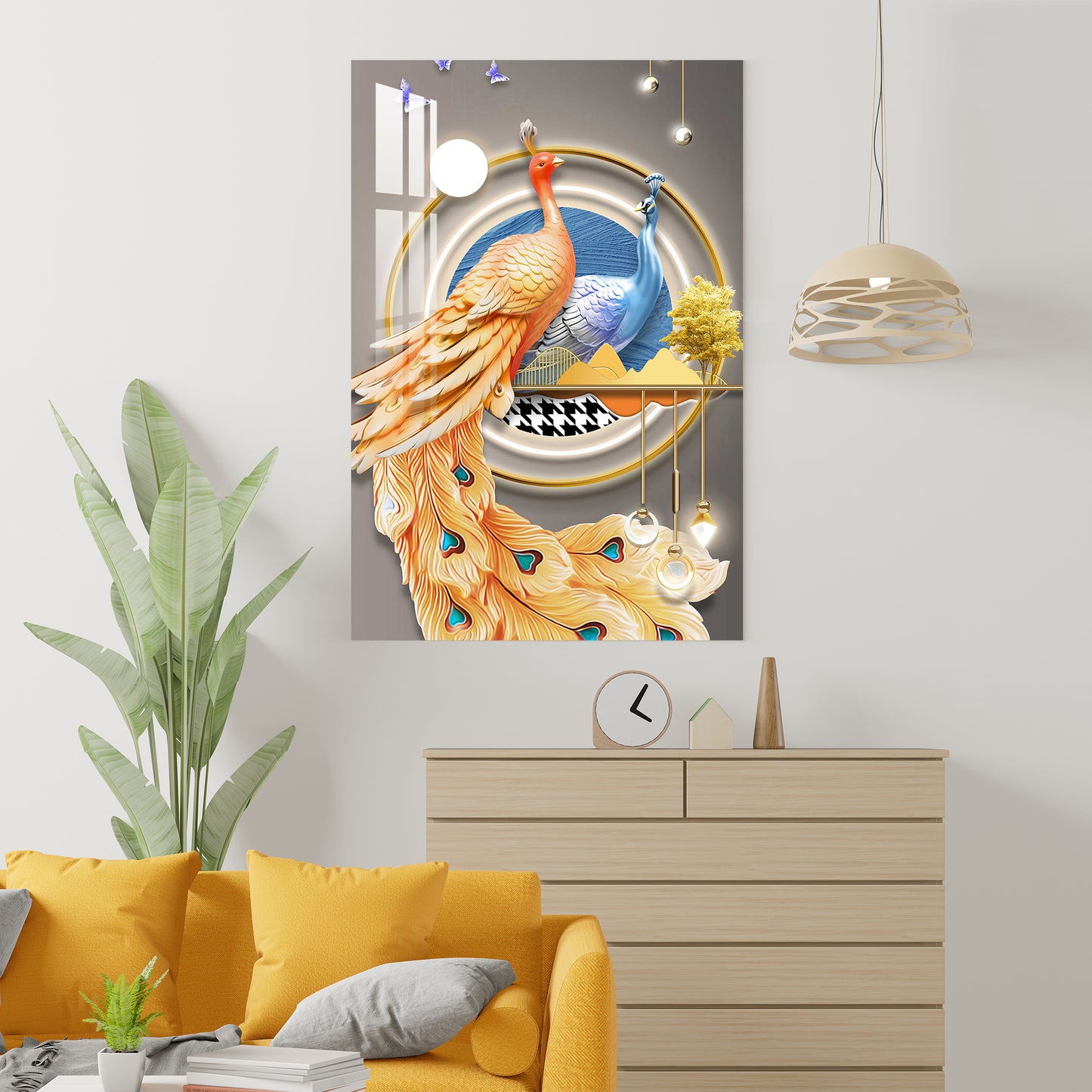 Rare Beautiful Peacock Acrylic Wall Art