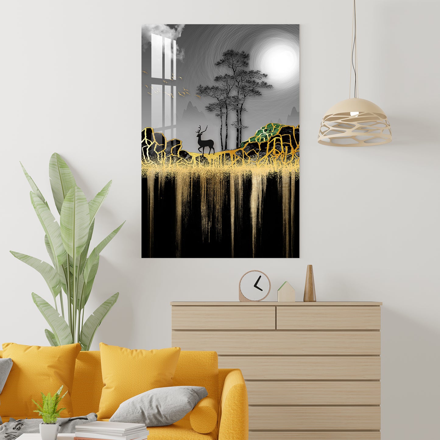 Forest Night Landscape Acrylic Wall Art