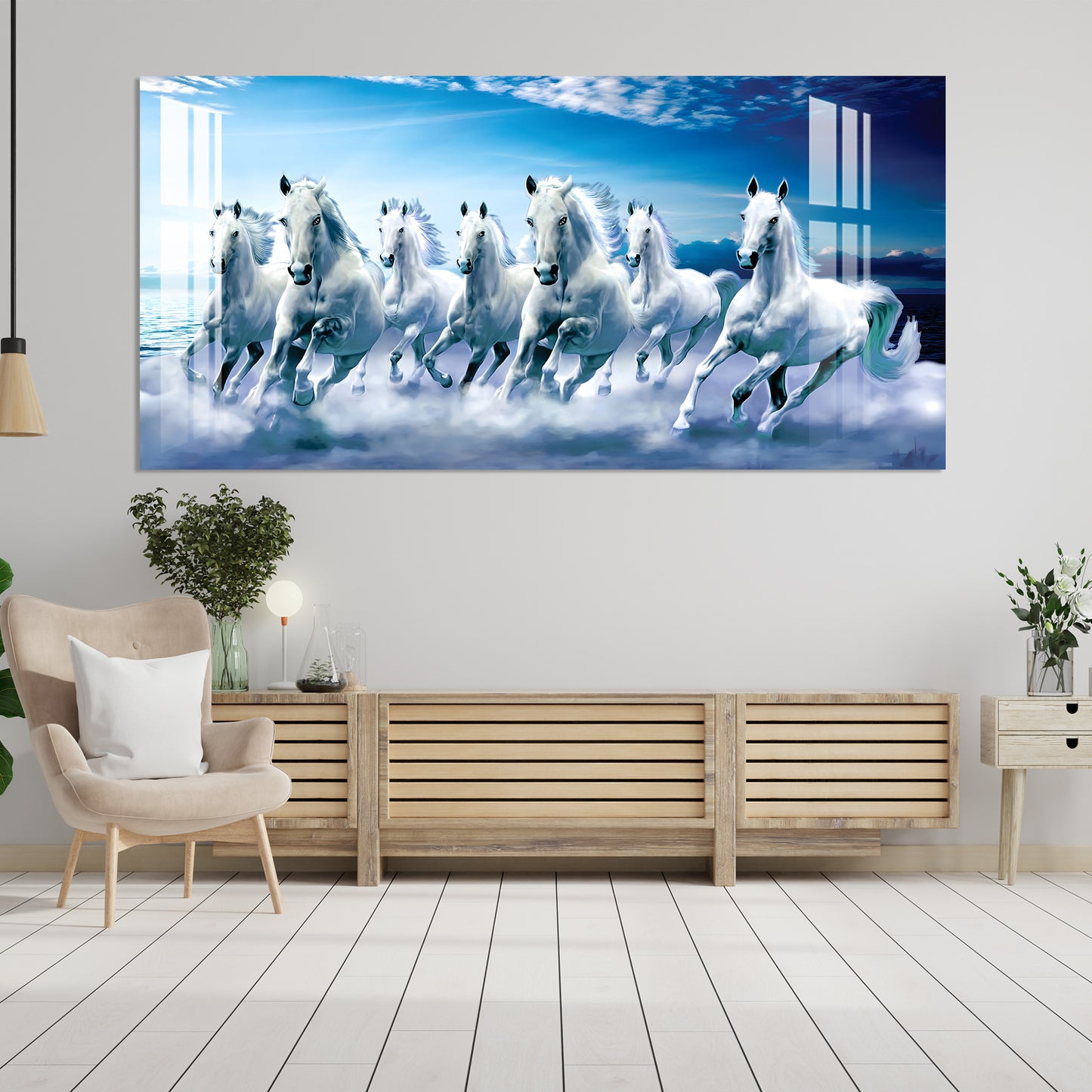 Snow Horses Acrylic Wall Art