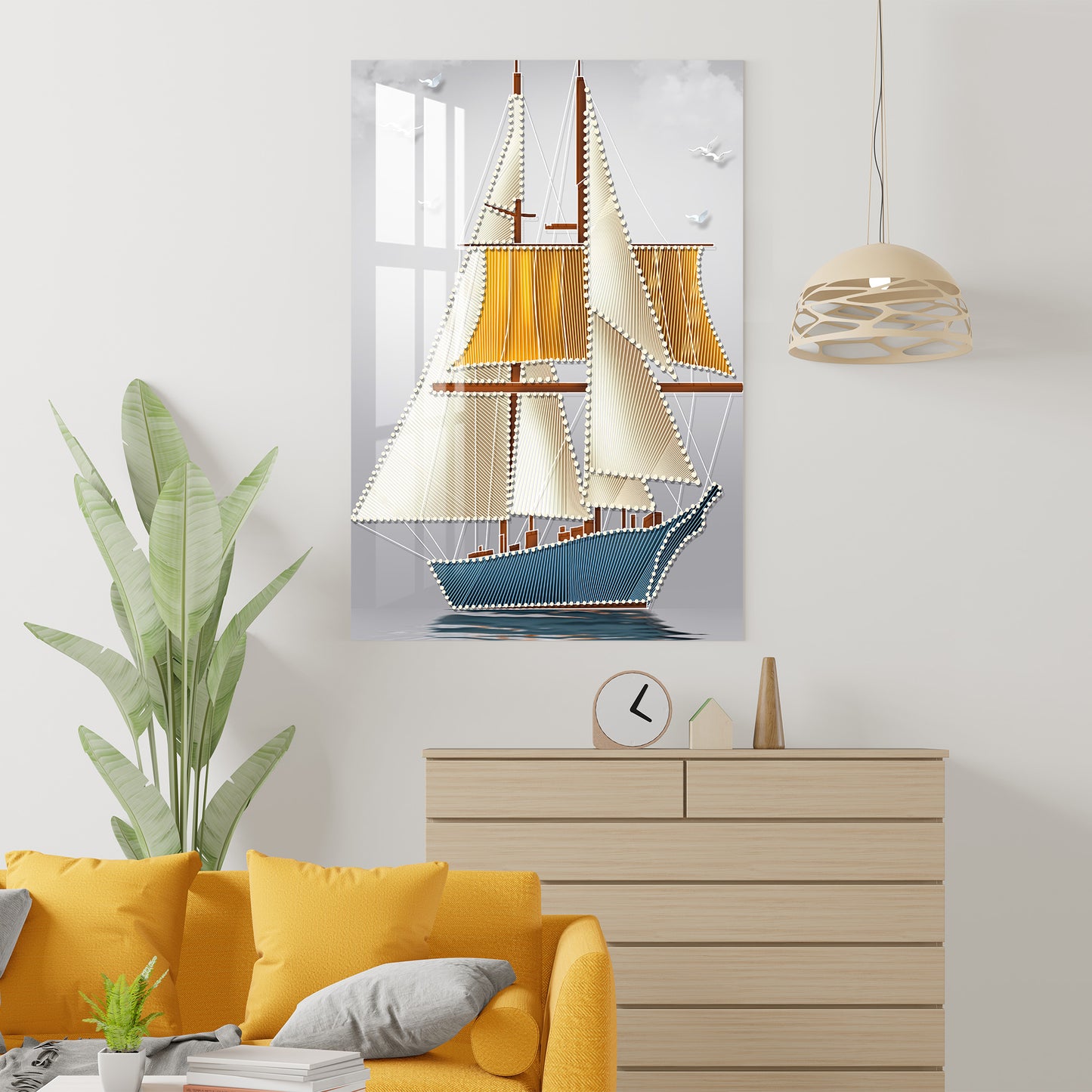 Sailing Ship Acrylic Wall Art