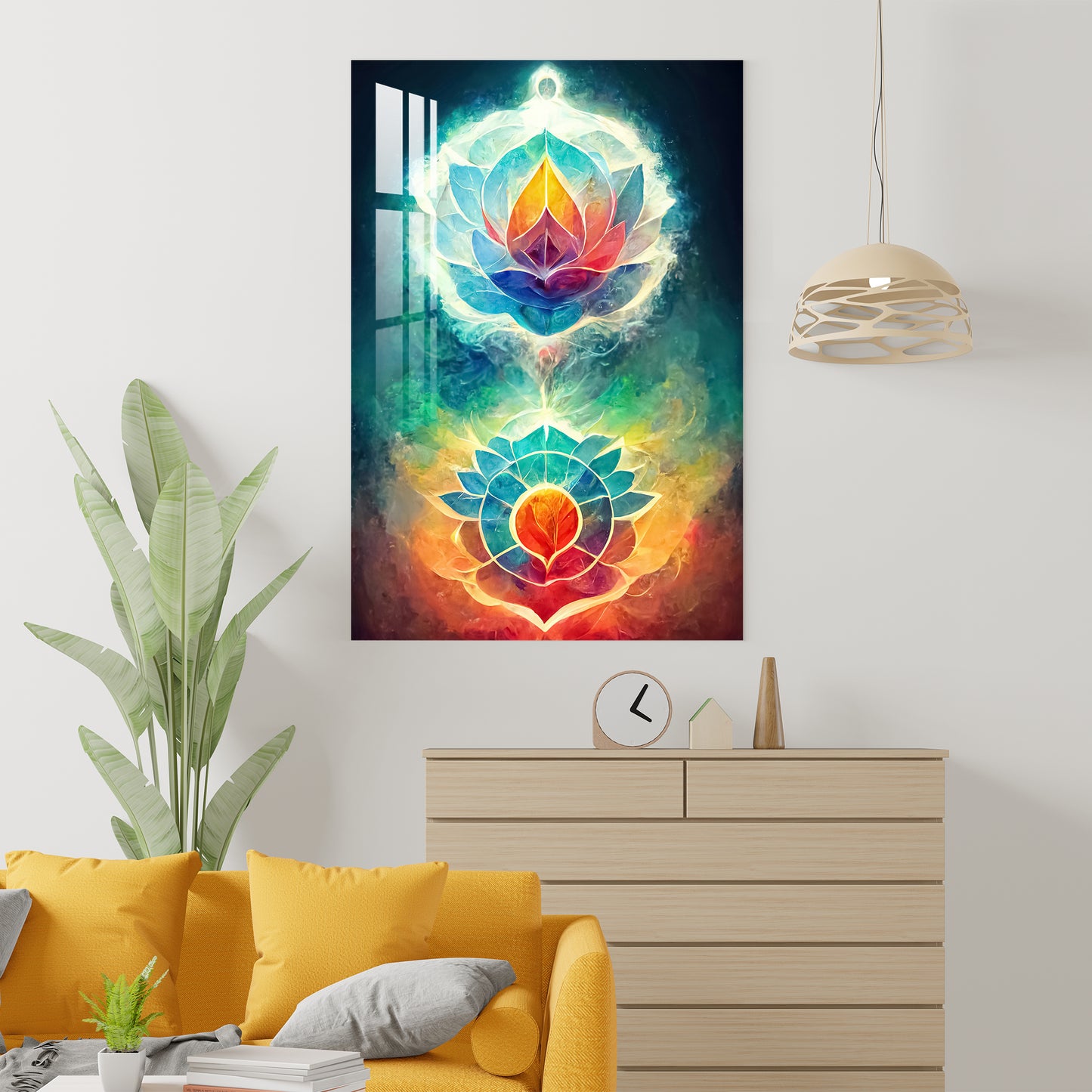 Flower Mandala Acrylic Wall Art