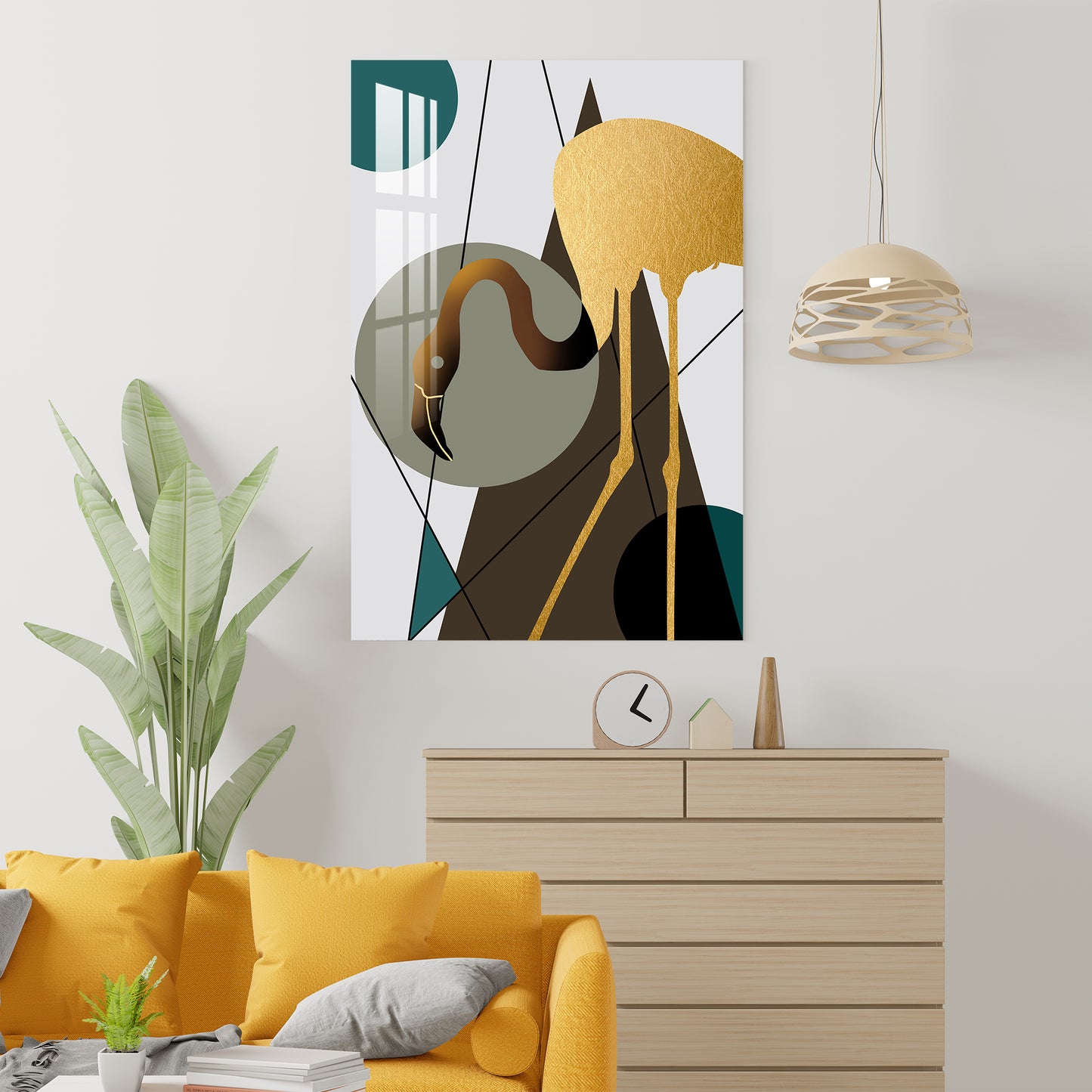 Beautiful Crane Acrylic Wall Art