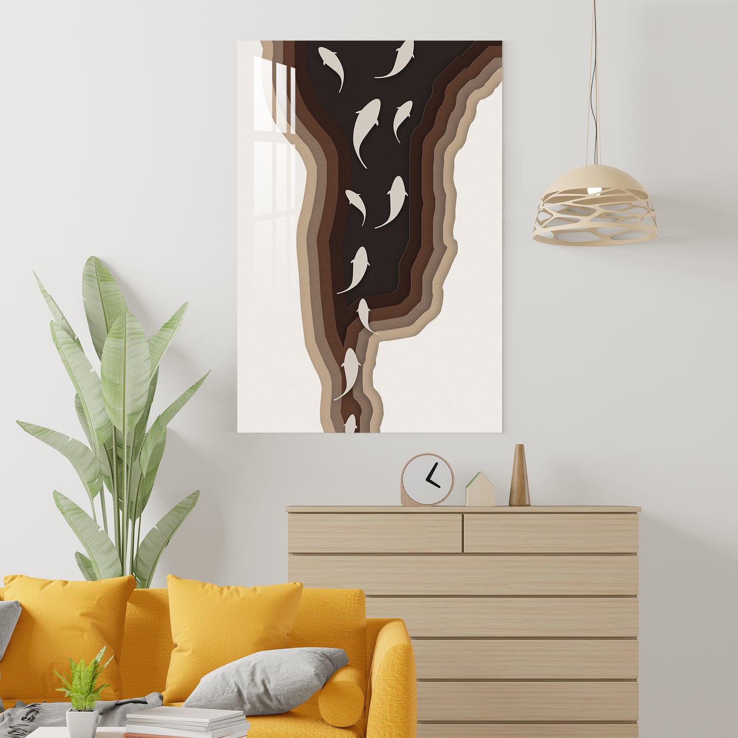 Fishes in Downstream Acrylic Wall Art
