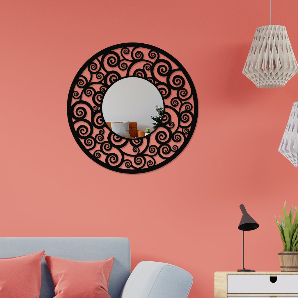 Traditional Style Metal Wall Mirror