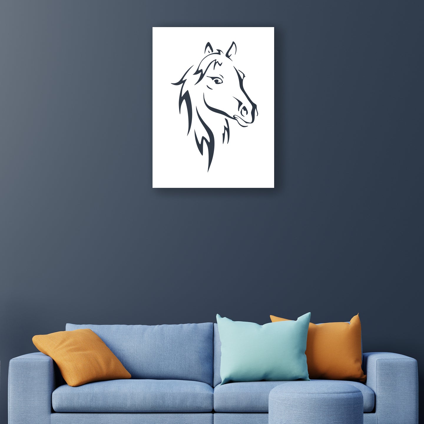 Beautiful Horse Face Metal Wall Art