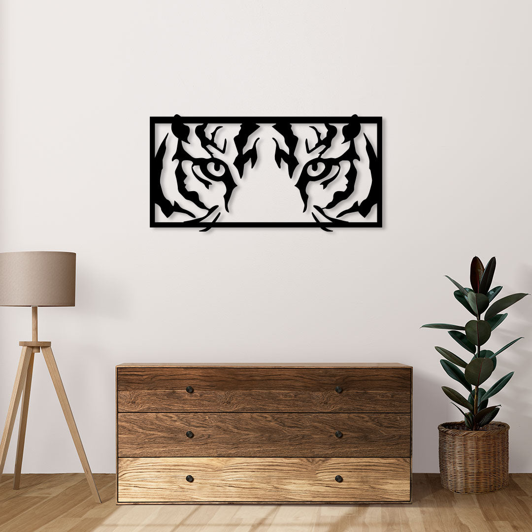 Tiger Eyes Metal Wall Art
