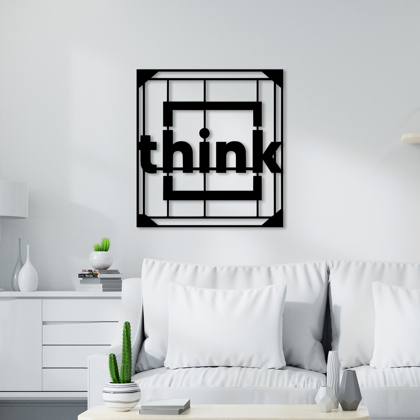 THINK Word Metal Wall Art