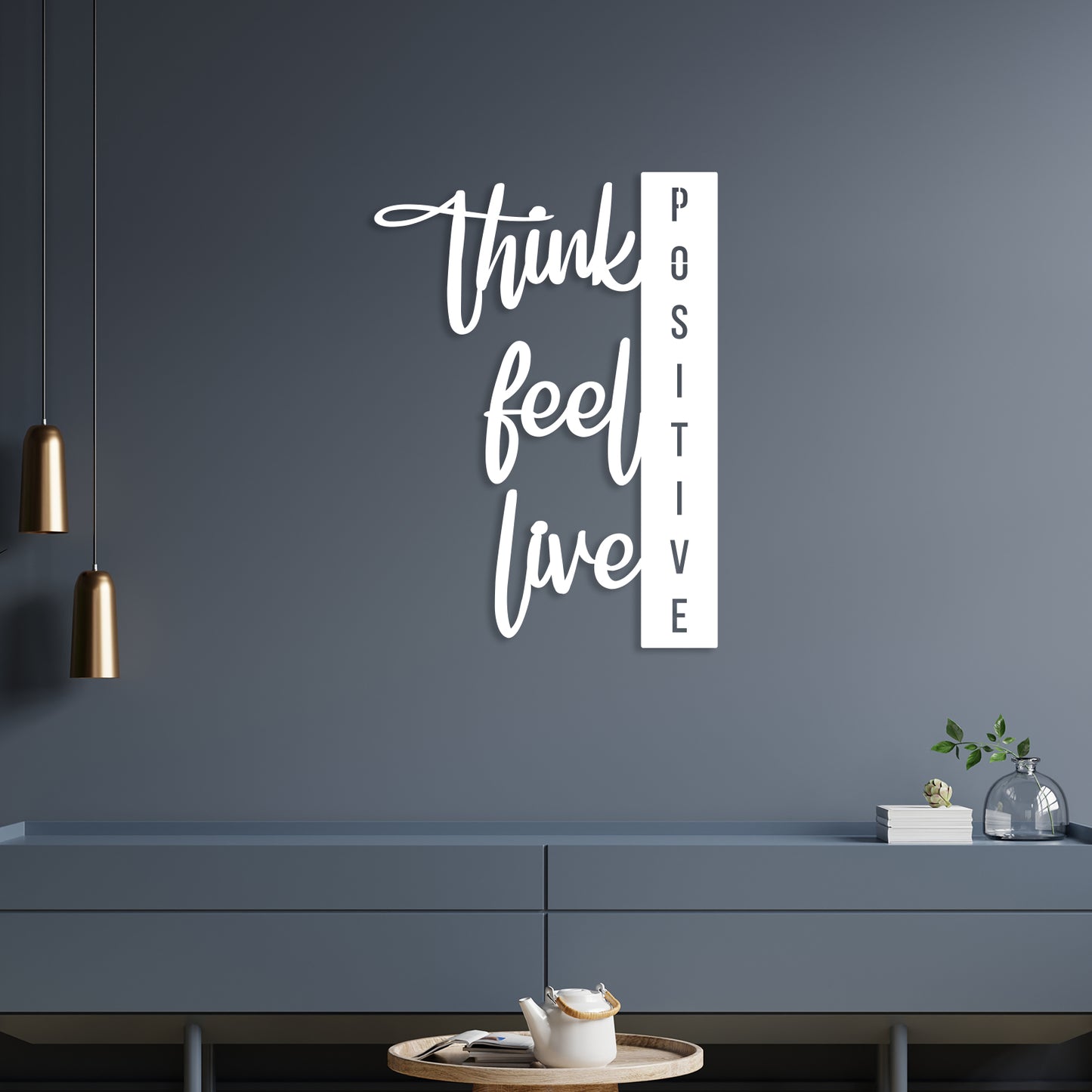 Positive Vibes Metal Wall Art