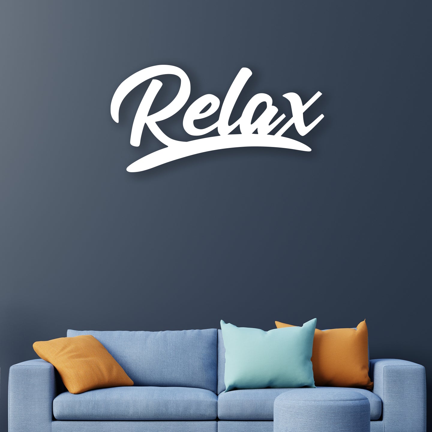 Relax Word Metal Wall Art