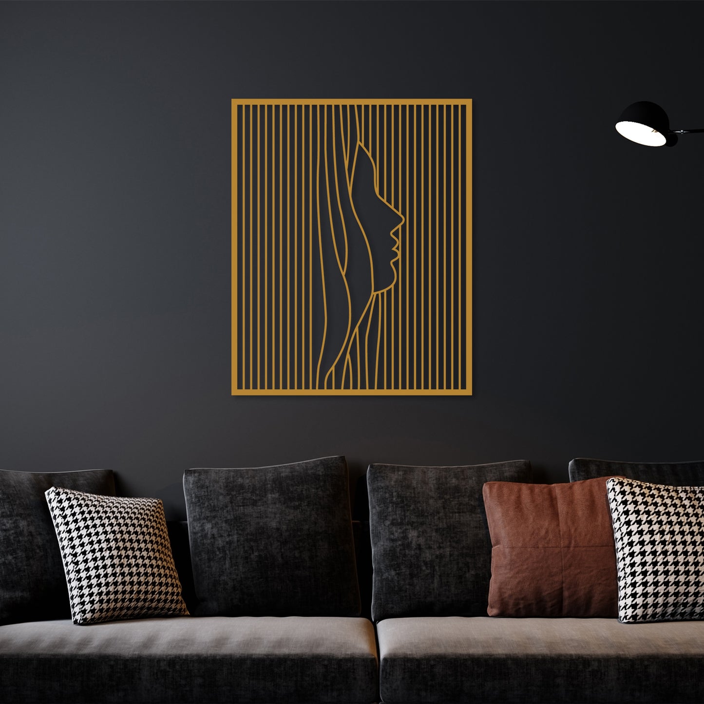 Girl Face Metal Wall Art