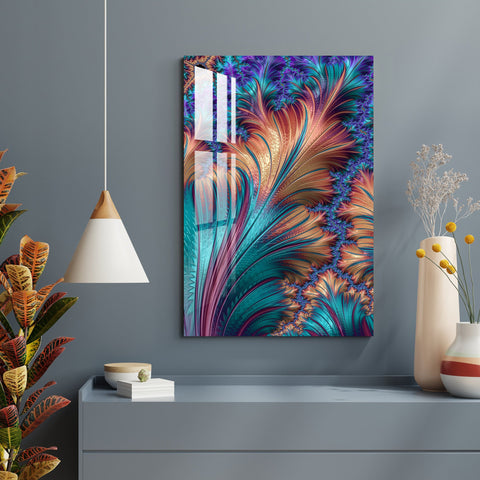 Multicolor Feather Acrylic Wall Art - 23.5X16 inches / 8MM (Premium)