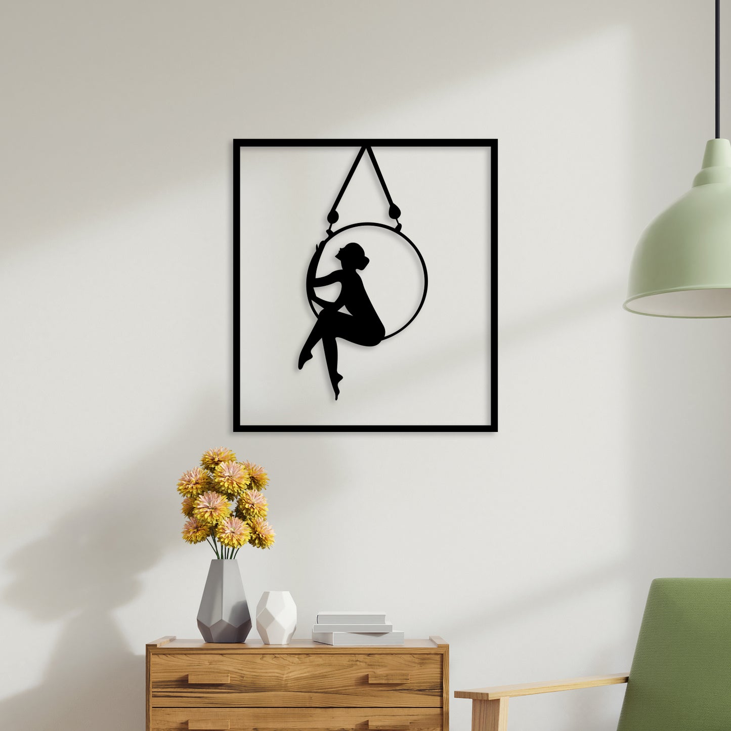 Beautiful Girl Sitting Metal Wall Art