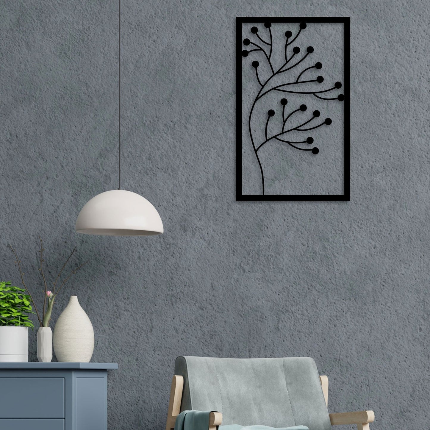 Plant Without Leaf Metal Wall Art 5