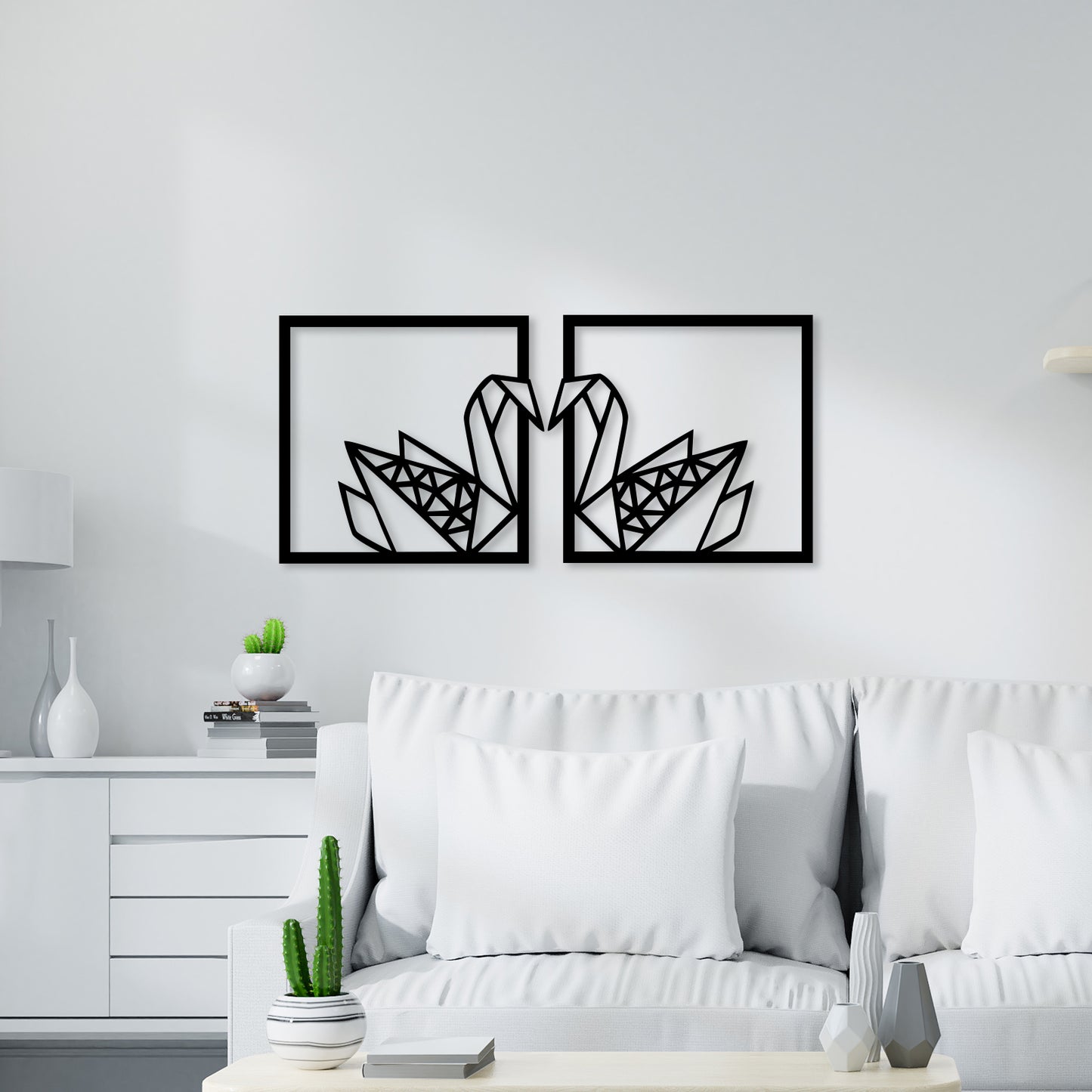 Love Swans Metal Wall Art