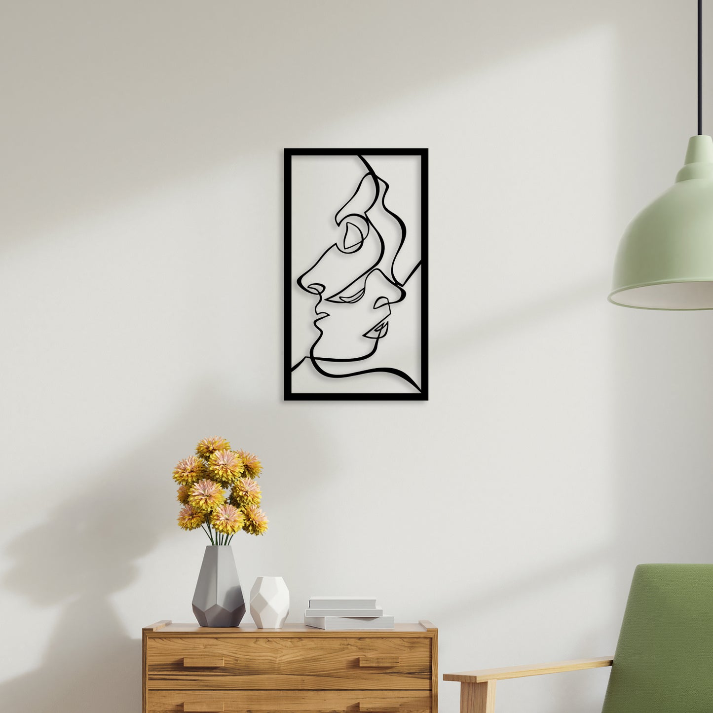 Face in Face Metal Wall Art