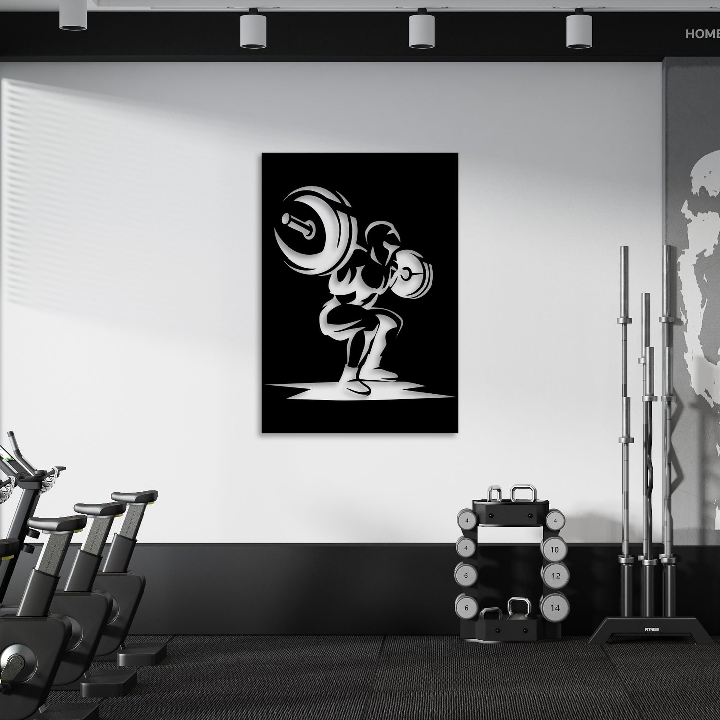 Power Lifting Metal Wall Art