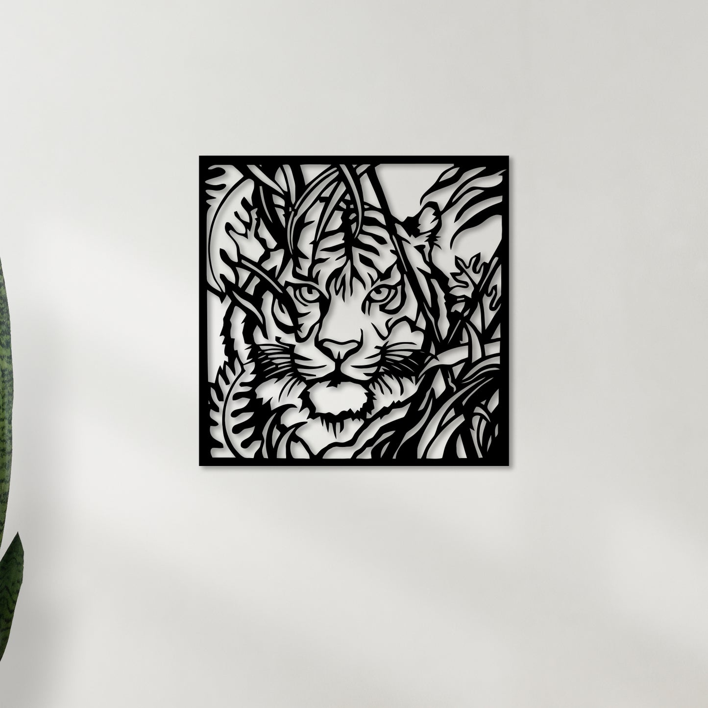 Tiger in Forest Metal Wall Art