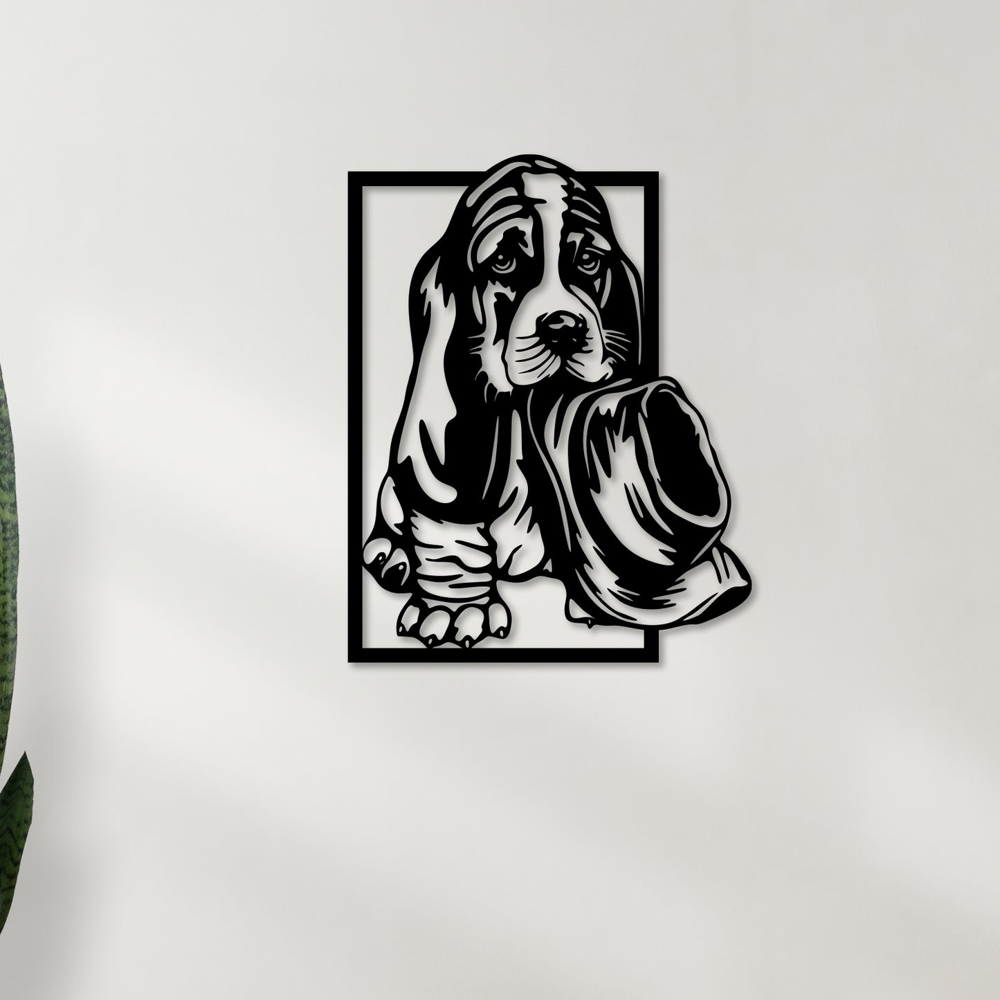 Dog with Hat Metal Wall Art