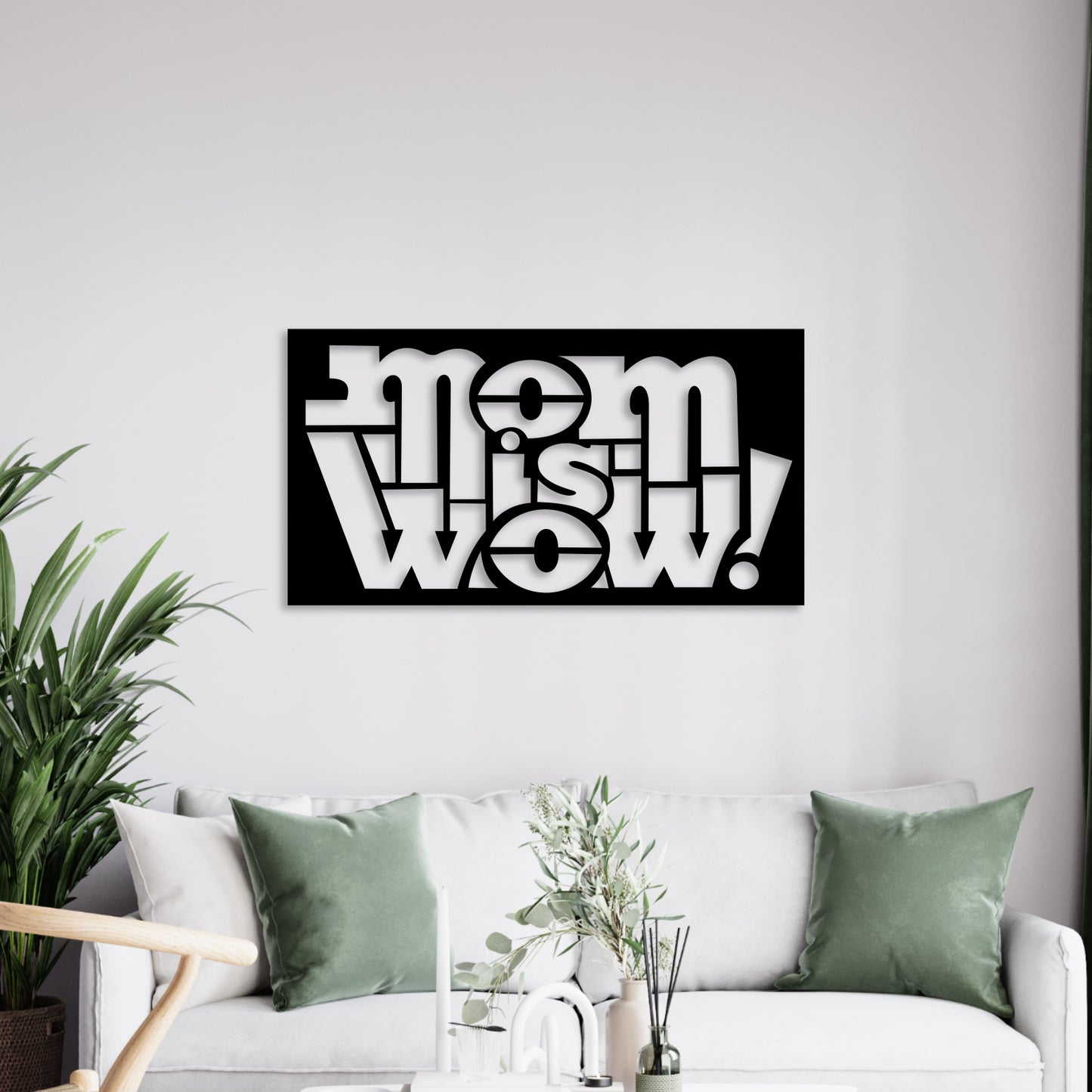 Mom Is Wow Metal Wall Art