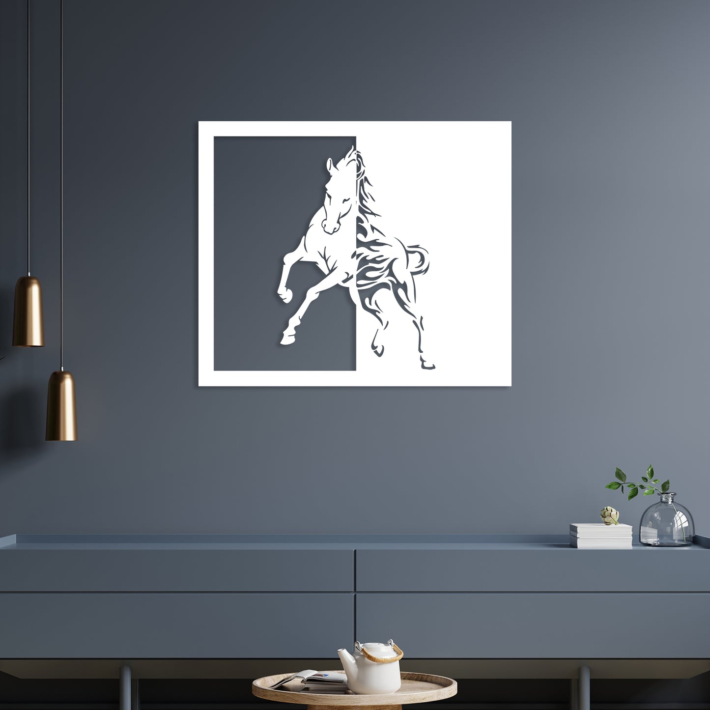 Running Horse Metal Wall Art