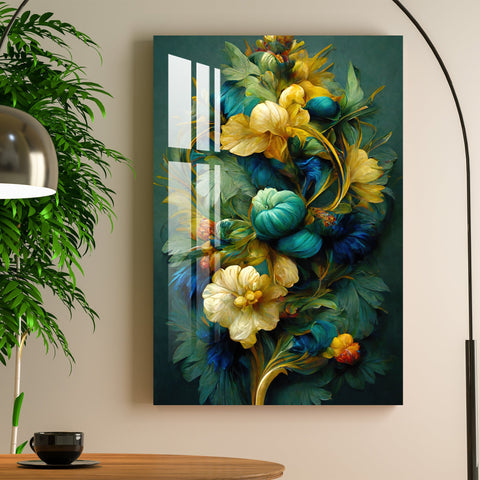 Shades of Green & Yellow Acrylic Wall Art - 23.5X16 inches / 3MM