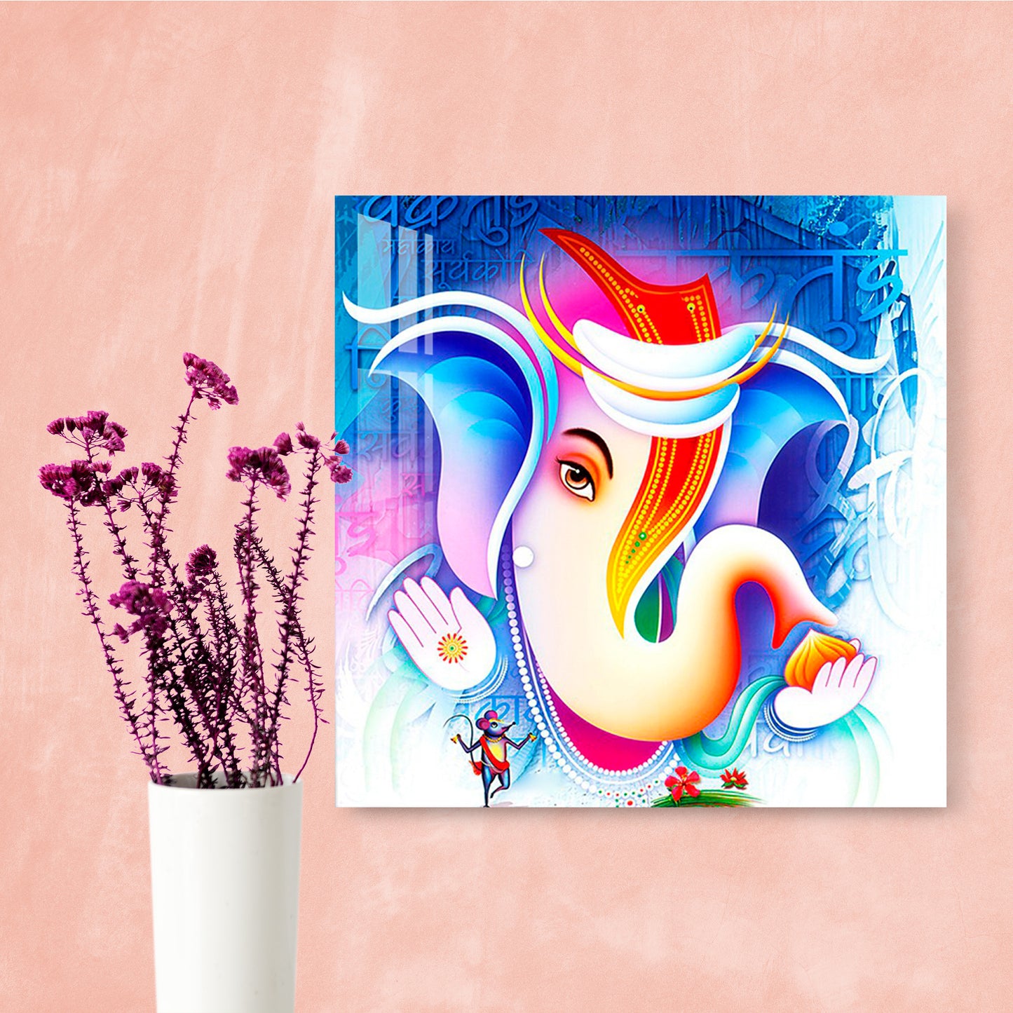 Lord Ganesh with Modak Acrylic Wall Art