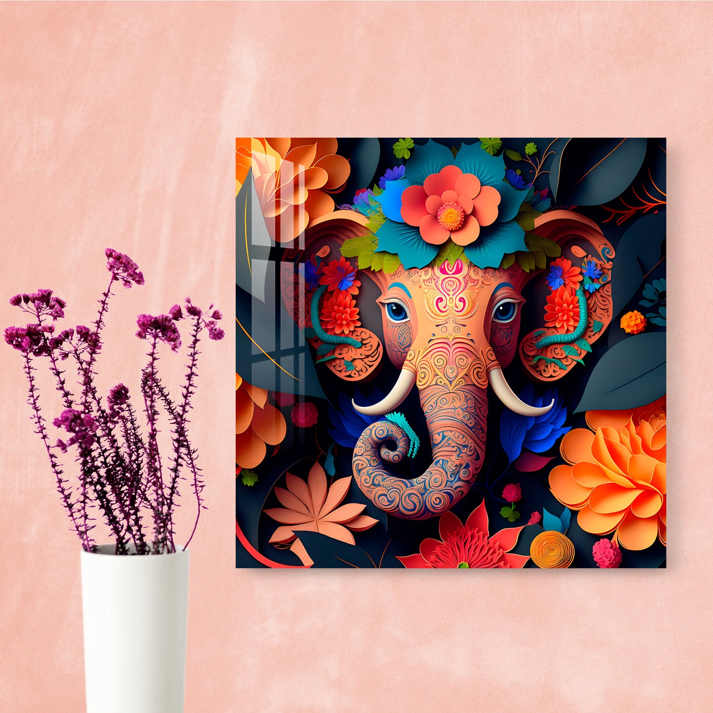 Unique & Decorated Ganesha Acrylic Wall Art