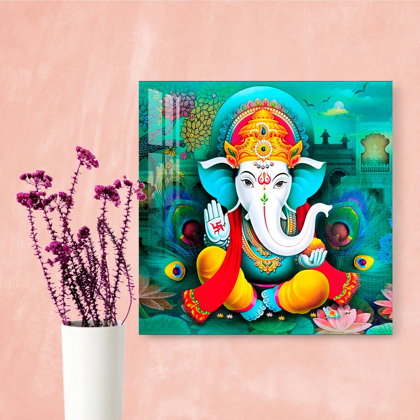 Om Ganesha Acrylic Wall Art
