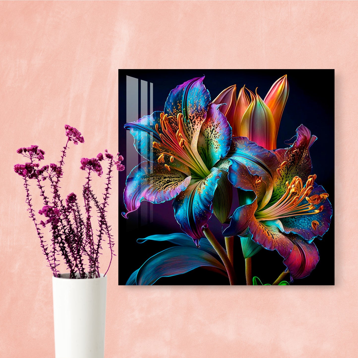 The Rainbow Flower Acrylic Wall Art