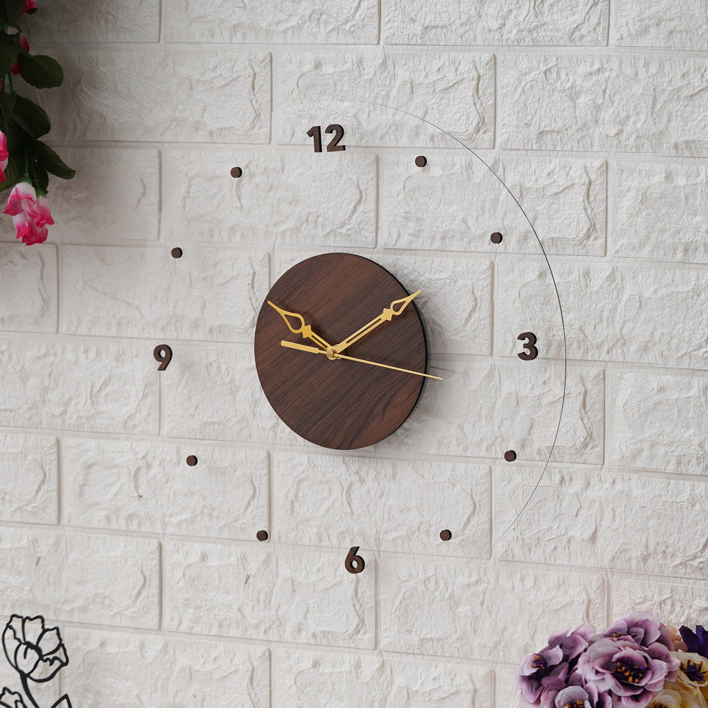 Modern Acrylic Wooden Wall clock