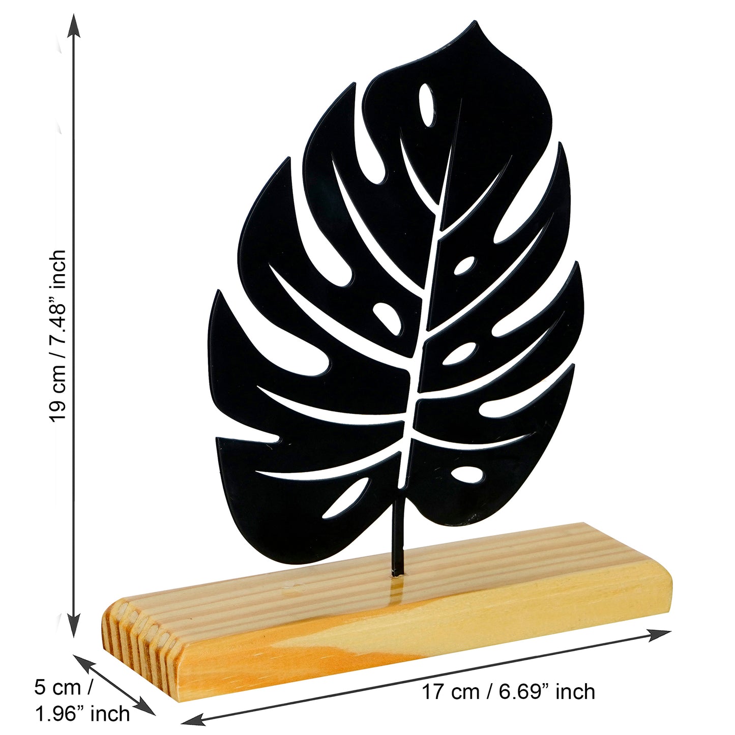 Fillable Monstera Leaf Metal Sculpture