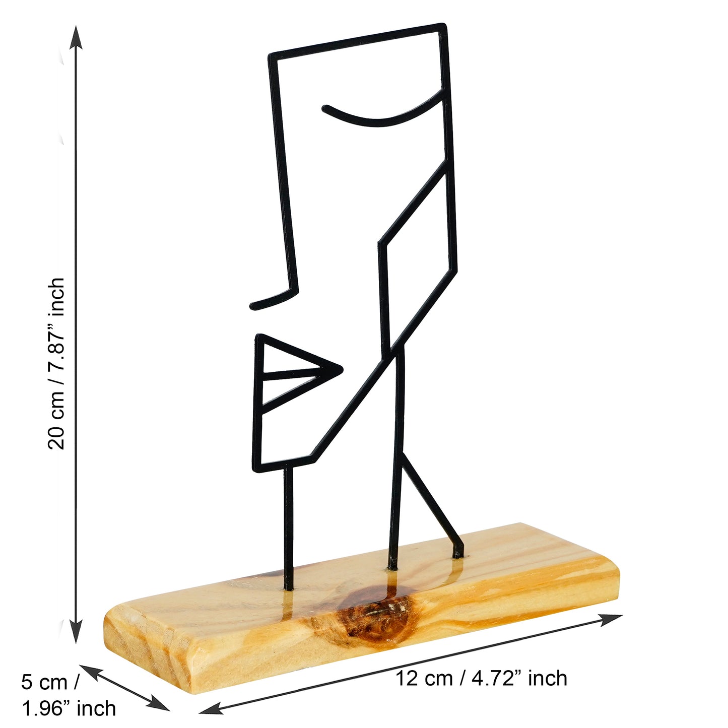 Men Face Metal Sculpture