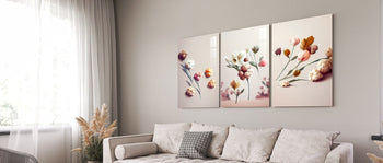 Live The Magic With Floral Pattern Wall Art For Living Room