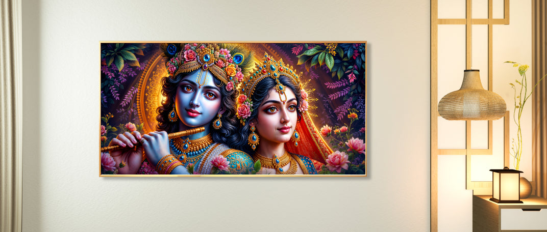 Radha Krishna Wall Art: Spiritual Elegance Meets Art