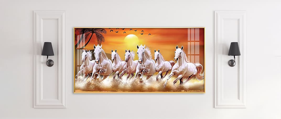 Seven Horses Acrylic Wall Art: Vastu-Inspired Symbol of Success