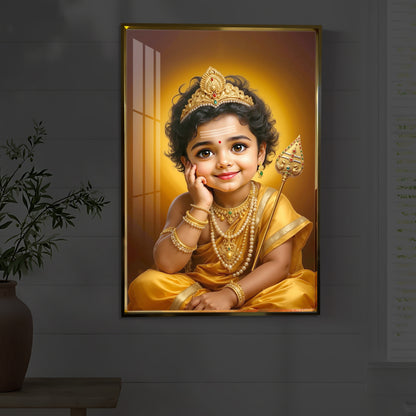 Baby Murugan Modern Luxury Backlight Vertical Wall Art