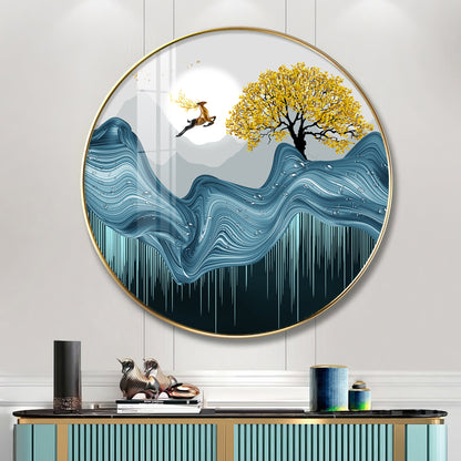 Echoes Of Nature Premium Acrylic Round Wall Art