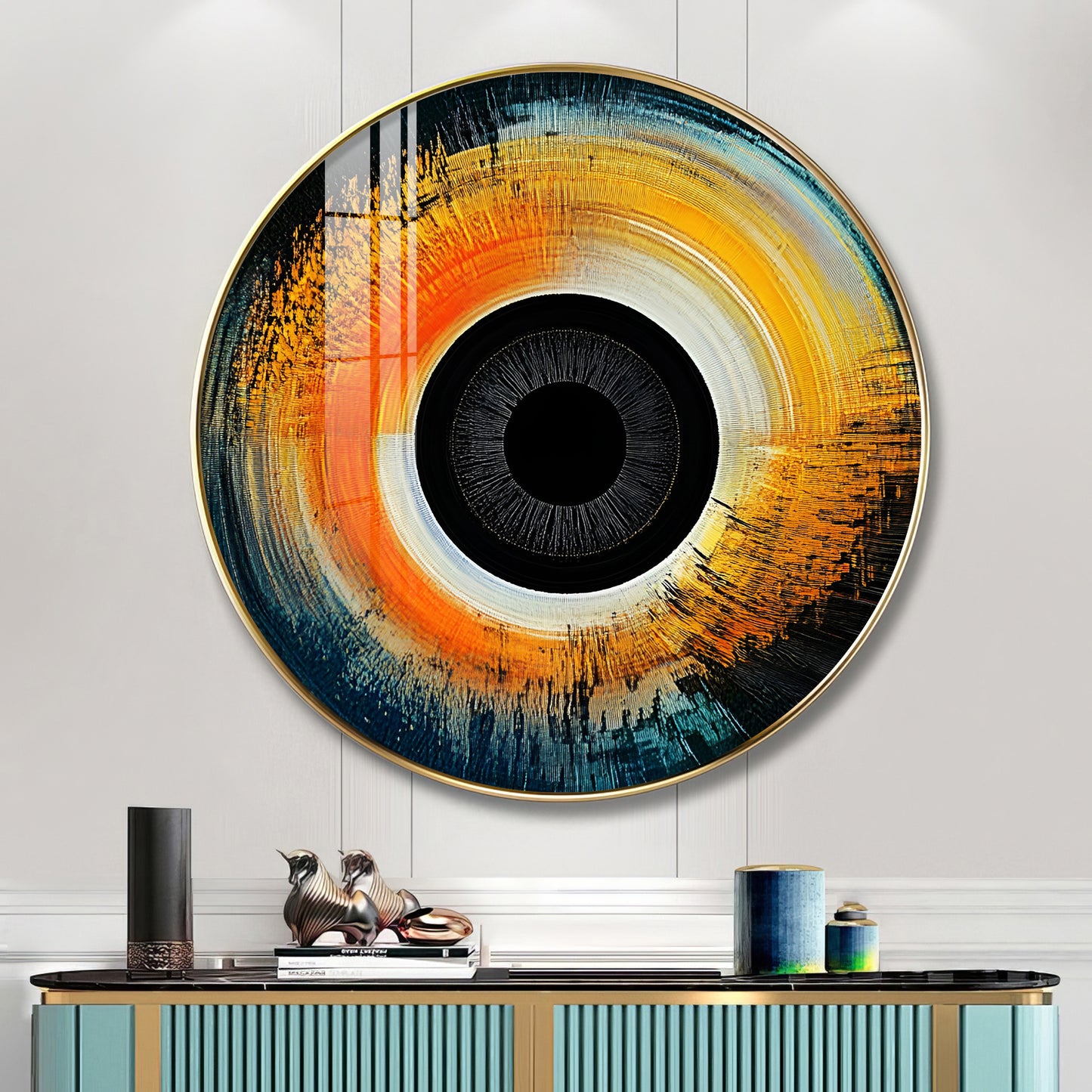 Visionary Gaze Premium Acrylic Round Wall Art
