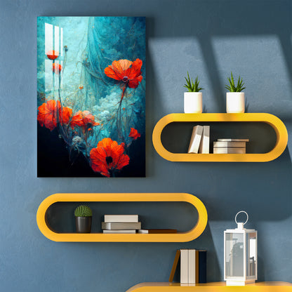 California Poppy Flowers Acrylic Wall Art