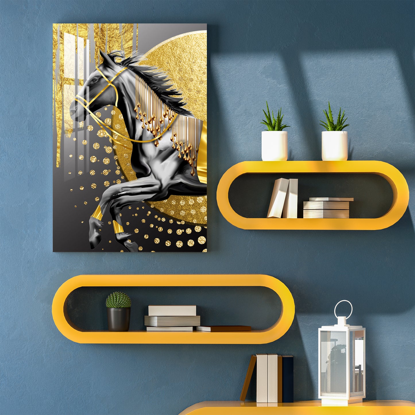 Golden Run Acrylic Wall Art