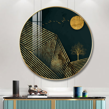 Obsidian Luxe Premium Acrylic Round Wall Art