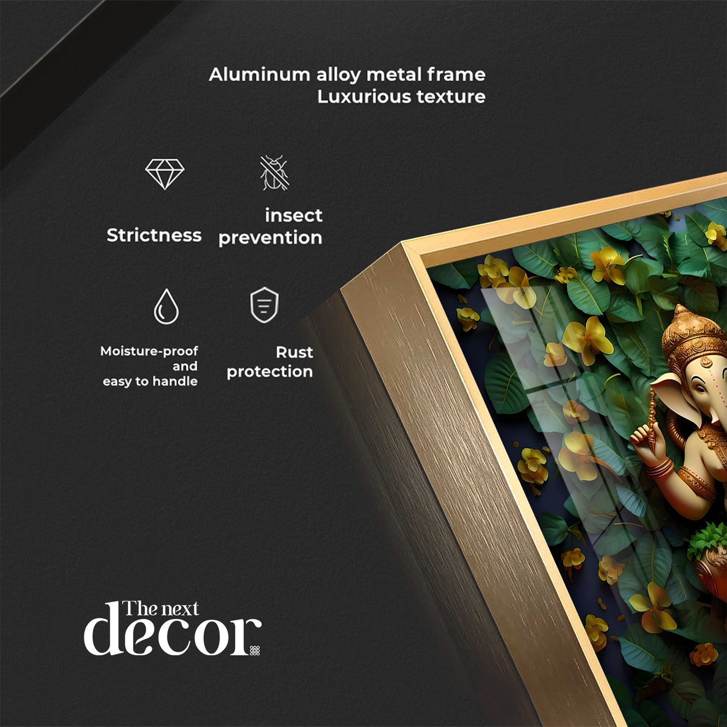 Eco-Friendly Ganpati Premium Acrylic Square Wall Art