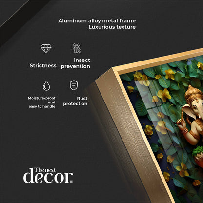 Eco-Friendly Ganpati Premium Acrylic Square Wall Art