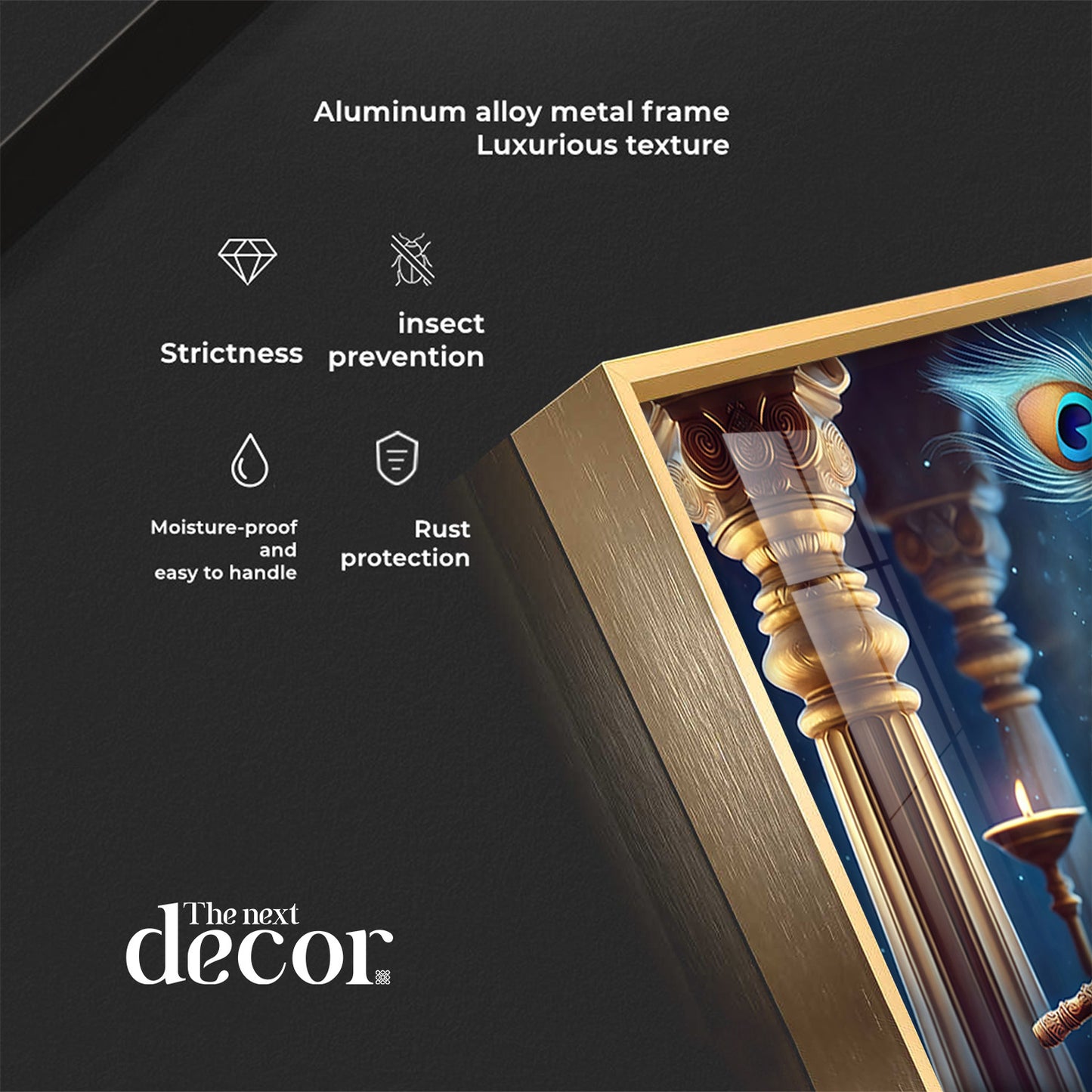 Little Krishna Blessing Premium Acrylic Horizontal Wall Art