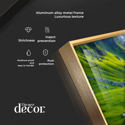 Sacred Nandi In Green Mountains Premium Acrylic Horizontal Wall Art