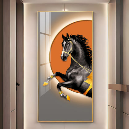 Luxury Court Horse Premium Acrylic Vertical Wall Art