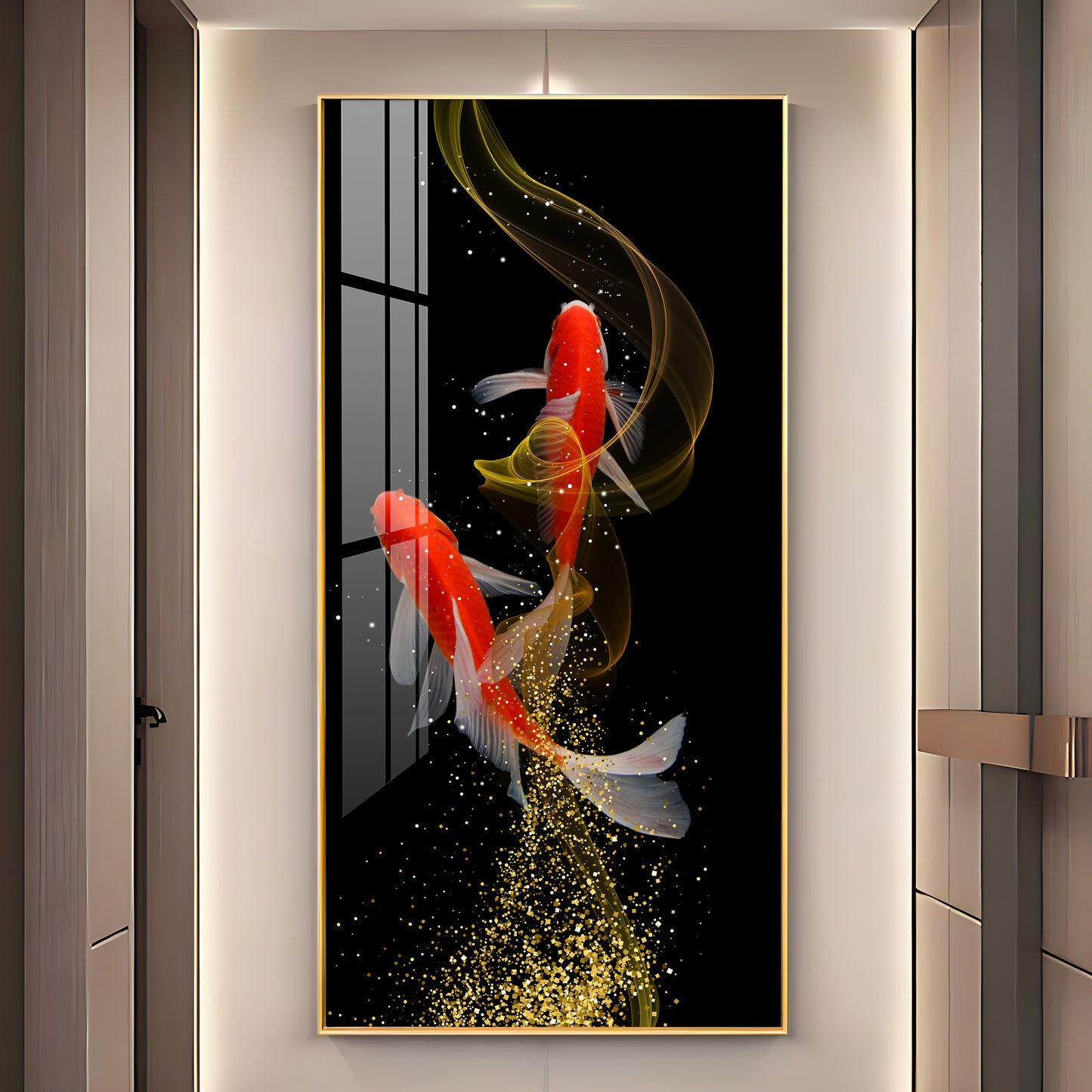 Rare Lucky Fish Premium Acrylic Vertical Wall Art